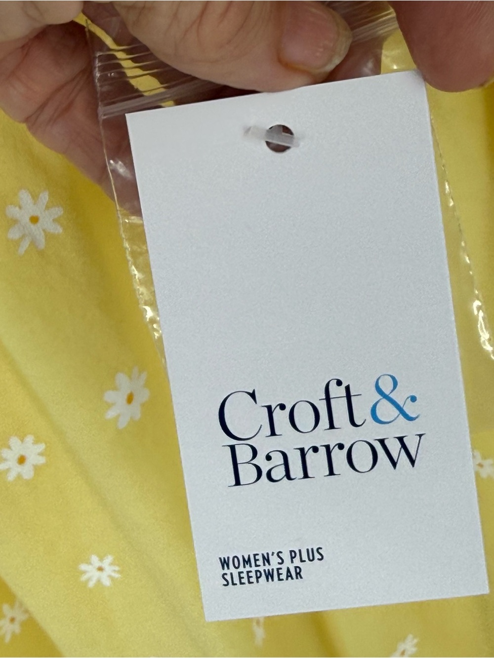 Croft & Barrow Sleeveless Nightgown Size 1X Yellow White Daisy print NWT - Picture 6 of 7